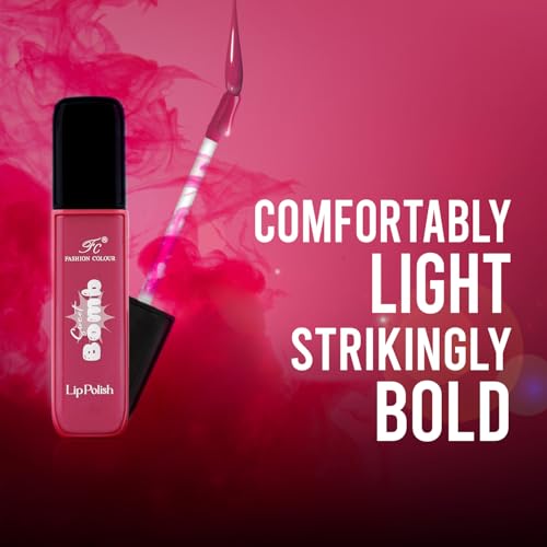 Image of Fashion Colour Sweet Bomb Lip Polish | Lip Gloss For Women | Upto 16 Hours | Matte Finish With Quick Dry Feature Gives you Vibrant Look | For Office / Party Girlies | Available in 19 Shades Choose Your's | (Lavender,4ml)