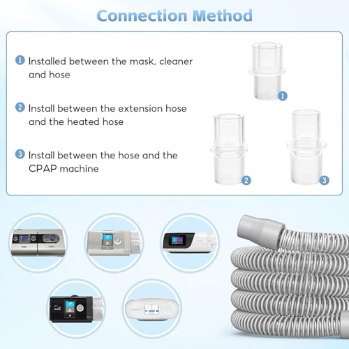 Image of 3-Pack CPAP BiPAP Tubing Hose Adapter /Hose Connectors - 15mm and 22mm Tubing Diameters Connector