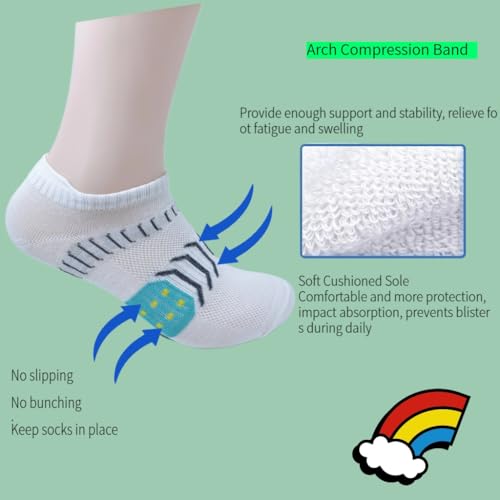 Womens Workout Socks-Anti-Sweat Cushioned Ankle Socks for Gym Running Training 4 Pairs3