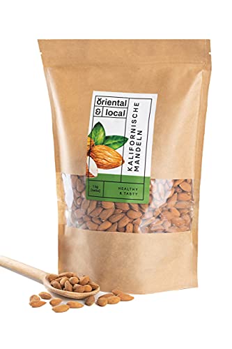 Oriental & Local | Kalifornische Mandeln | Gesunder Snack | Naturprodukt | Ersatz für Süßigkeiten | 1 kg Cover