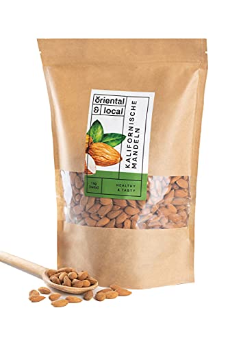 Oriental & Local | Kalifornische Mandeln | Gesunder Snack | Naturprodukt | Ersatz für Süßigkeiten | 1 kg