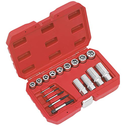 Image of Sealey AK751 Bolt, Stud & Screw Extractor Set 18pc, Multi-Colour