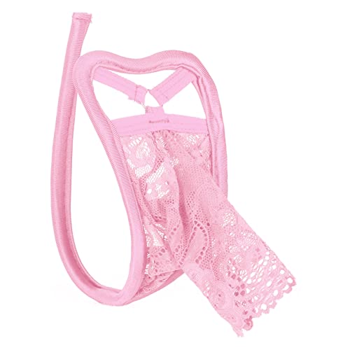 Sxiwei Men's C-String Bulge Pouch Sheath Underwear Open Front Thong G-String Sissy Panties Underpants