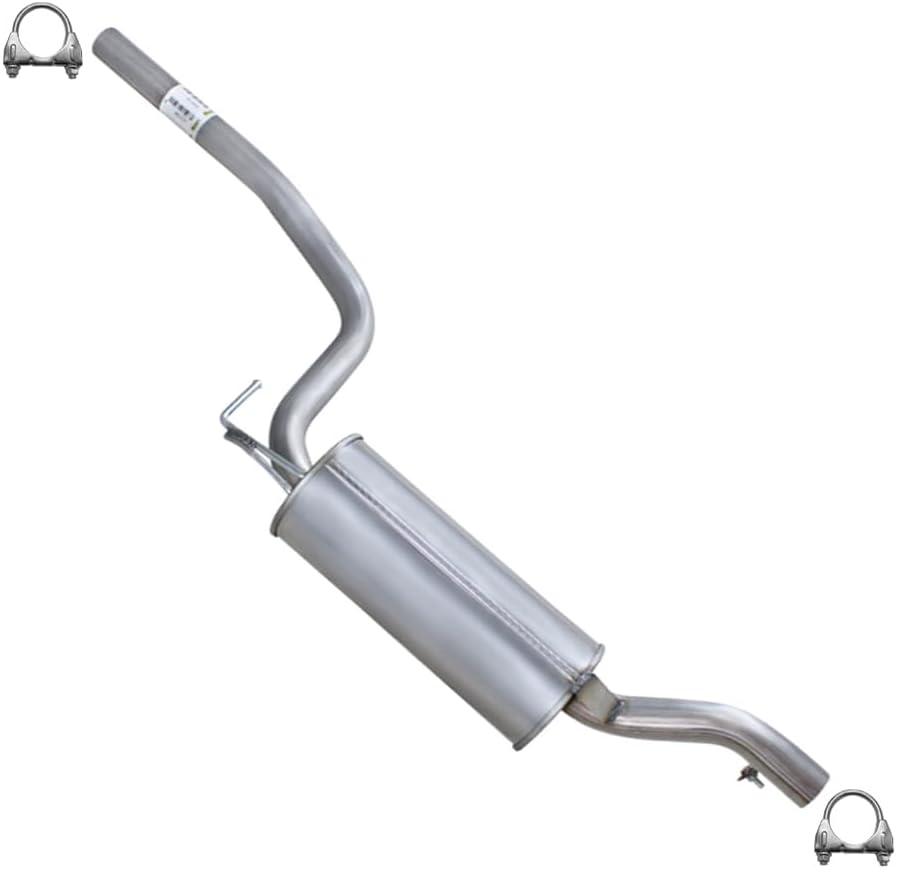 Exhaust Front Muffler Compatible for 2005-2007 Ford Focus 2.0L | Stainless Steel | Northeastern Exhaust | Free Clamps Included | Direct-Fit Replacement