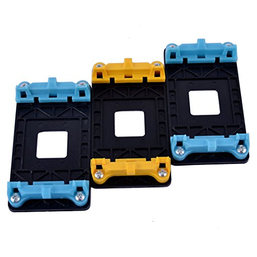 uxcell Base Soporte para Ventilador de CPU AMD plástico 3 piezas Azul Amarillo para AM2 AM2+ AM3 AM3+ FM1 miniatura 1
