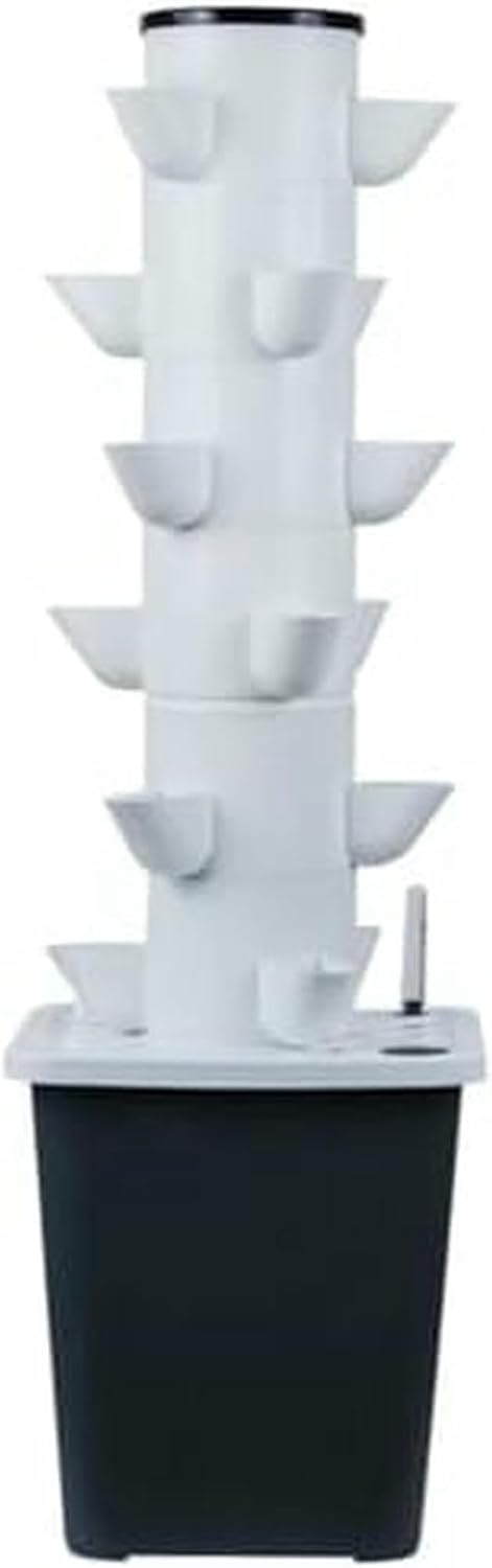 30 Pods Hydroponics Tower Garden, 6-Story Garden Hydroponic Planting System, Hydroponic Growing System Growing Kit for Fruits and Vegetables with Hydrating Pump-*