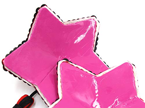 Cache-tétons adhésifs réutilisables en silicone rouge à paillettes - 5