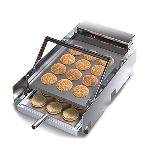 Helt automatisk kommersiell hamburger grillmaskin, dubbelskikt brödrost ugn, hamburger stekt kyckling butik utrustning, med timing påminnelse, hamburger grilling maskin,A