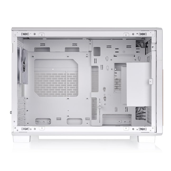 Image of Thermaltake TR200 WS; Micro Chassis; Wood Front Trim; mATX /mITX Support; 360mm Radiator Support; 365mm GPU Clearance; 175mm Air Cooler Clearance; 5.25 inch Bay Support; Snow; CA-11L-00S6NN-WS