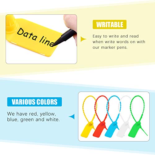 Snapklik.com : 105Pcs Red Yellow Blue Green White Security Zip Ties ...