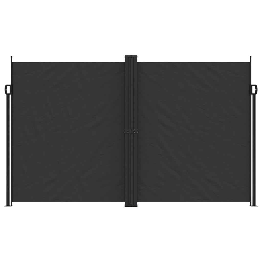 Toldo Lateral Retráctil Negro 200x1000 cm
