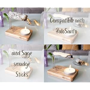 Handcrafted Palo Santo Holder & Sage Burner KIT: Includes Palo Santo Stick, Large Tea Candle, Daily Affirmations eBook. Designed to Keep Smudge Sticks Burning Longer. Ideal Spiritual Meditation Gift Handcrafted Palo Santo Holder Sage Burner KIT Includes Palo Santo Stick Large Tea Candle Daily Affirmations eBook Designed to Keep Smudge Sticks Burning Longer Ideal Spiritual Meditation Gift