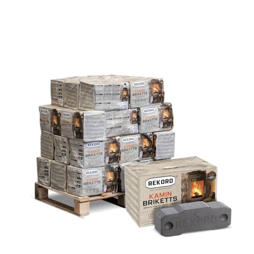 Braunkohle Briketts Kohle Heiz Brikett Kamin Ofen Bündel 10kg x 30 Gebinde 300kg / 1 Palette Rekord