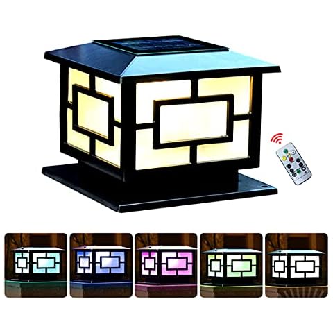 ACMHNC Dimmable 7-Color Solar Post Light Cover