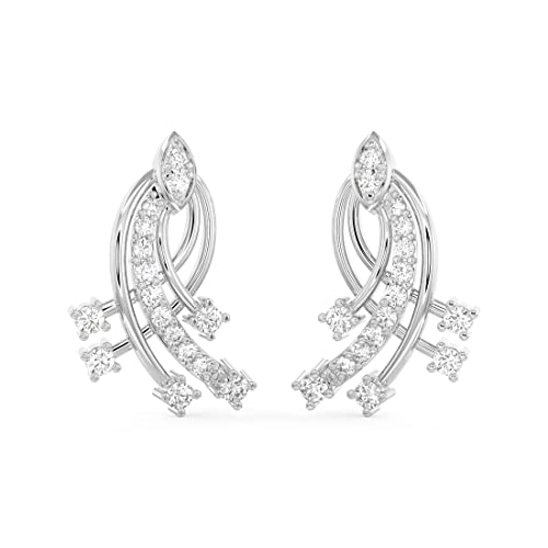 Image of Clara 925 Sterling Silver Iris Pendant Earring Chain Jewellery Set | Rhodium Plated, Swiss Zirconia | Gift for Women & Girls