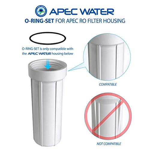 Apec Water Systems Set 3 Pcs 3.5" O.d. Replacement O-Ring For Reverse Osmosis Water Filter Housings, 3 Count (Pack Of 1), Black #TOP1