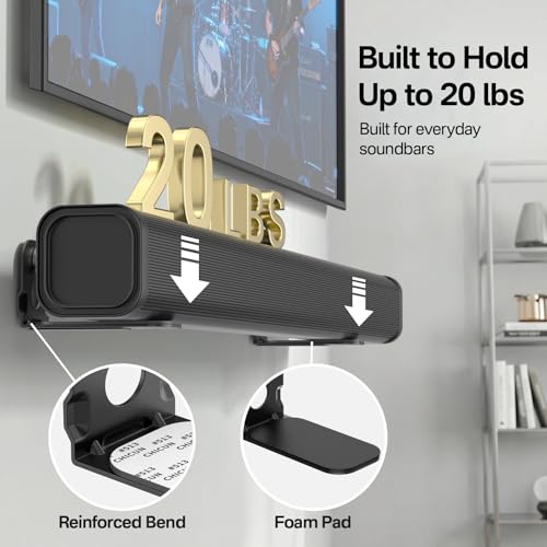 image for notiela Soundbar Mount Shelf for Samsung, Sony, LG, Vizio, Bose, Onn a