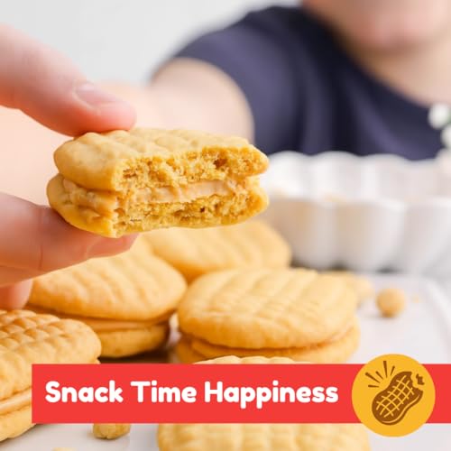 Image of Eli&Val Snack Bundle: Nutter Butter Cookies Peanut Butter 24 Pack | Authentic Nutter Butter Peanut Butter Sandwich Cookies in individual snack packs, 24 ct, perfect for lunchbox, school, office