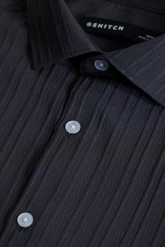 Image of SNITCH Charcoal Grey Stripes Shirts