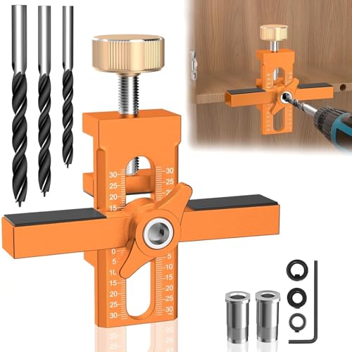 VOBOR Gabarit d'installation de Porte d'armoire, en Alliage d'aluminium, Positionner de Montage de Porte d'armoire Réglable, pour Meubles, Armoires, Portes de Garde-Robe