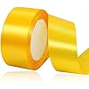 Amazon.com: Yellow Satin Ribbon 1-1/2 Inches x 25 Yards, Solid Color ...
