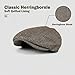 Aissmmeio Men's Fashion Newsboy Ivy Hat, Men's Classic Cotton Driving Hat, Herringbone Tweed Wool Blend Cap, Classic Hats,Retro British Style (Light Brown L/XL)