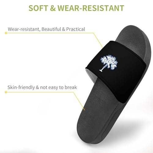 South Carolina Flag House Slippers for Women Men Lightweight Open-toe Slide Shoes for Bathroom Swimming Beach3