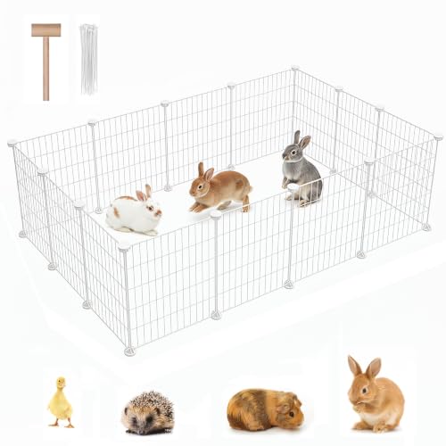 ATTDETJL Rabbit Run, Small Animal Playpen, Puppy Pen for Indoors & Outdoor