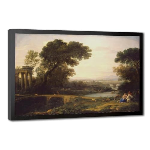 Impression sur toile Holy Family pour salon - Créez un coin lecture apaisant avec Claude Lorrain