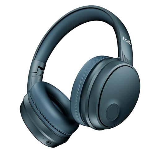 Boat Rockerz Trendz, 40mm Drivers, 50hrs Battery, 60ms Low Latency, ENx Tech, BT v5.4, Foldable Cups, Voice Assistant, Bluetooth Headphones, Wireless Headphone with Mic (Bold Blue)