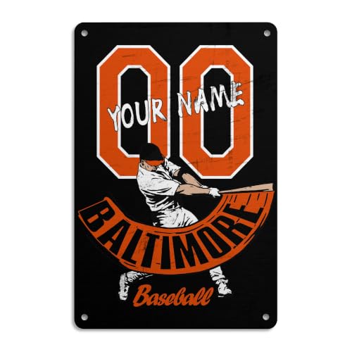 Image of ANTKING Baltimore Metal Sign Custom Sign Decor for Men Youth Boy Gifts