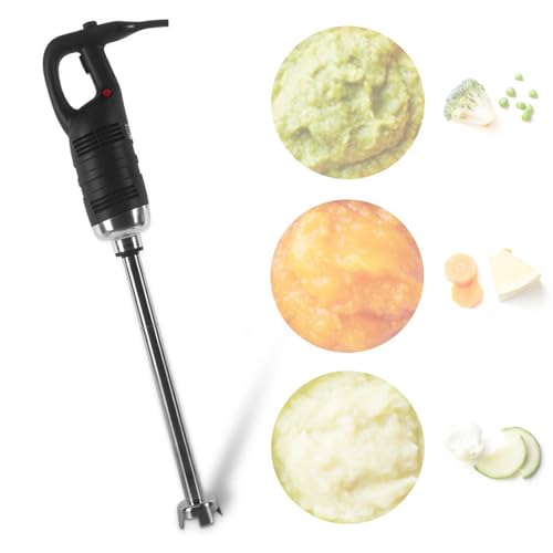 JXYQ Batidora de Mano eléctrica Comercial con Velocidad Variable y Bloqueo de Seguridad, Ideal para Mezclar sopas y Salsas.