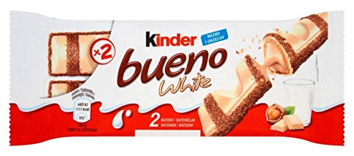 Kinder Bueno White Barritas de Chocolate - 19,5 g, 1 Pack, 1