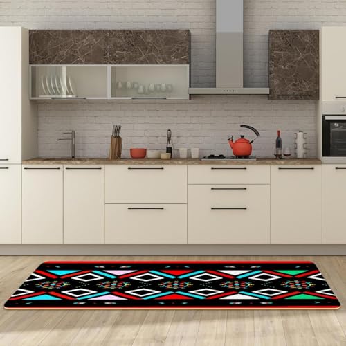 Tapetes de cocina antideslizantes y superabsorbentes VAPOKF lavables estilo bohemio 3