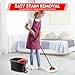KLDKUST 3 Pack Spin Mop Replacement Heads, Compatible with O-Ceda Easywring Spin Mop Heads Replacements, Microfiber Mop Refills for Easy Cleaning and Machine Washable