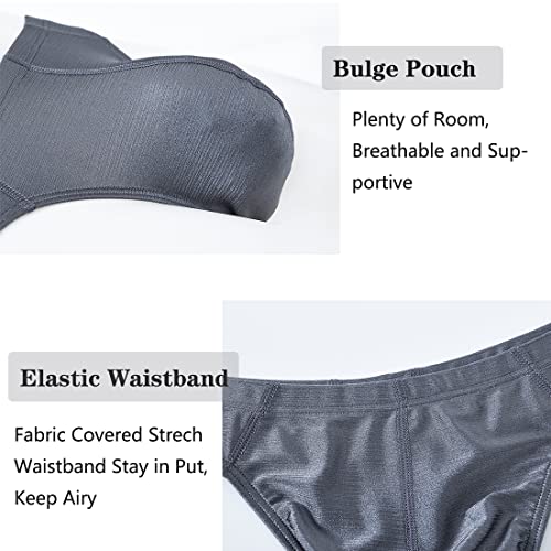 Zonbailon Thong Bikini For Men G String Pouch Swimwear Nylon Underwear Ice Male Undie Grey #TOP3