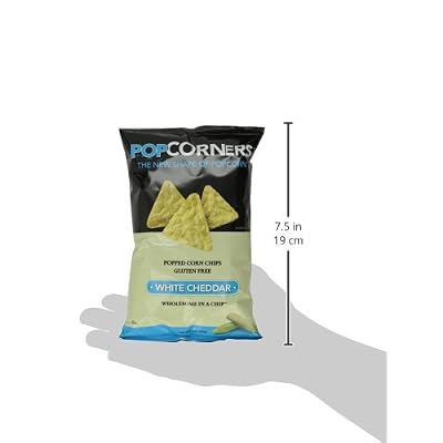 Popcorners White Cheddar Popped Corn Chips, 5 oz