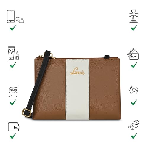 Image of Lavie Women's Lynn 2C Colorblock Crossbody Sling Bag | Top Zip Sling Bag | Ladies Purse Handbag | Gift for Women
