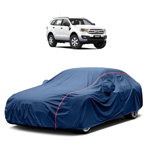 Image of Heavy-Duty Car Cover for Compatible with Ford Endeavour (2003 to 2025 All Models) Deluxe Car Protection Cover ? Waterproof & UV-Resistant All-Season Exterior Protection