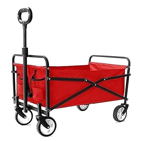 Chariot de jardin chariot pliant utilitaire multi-usage avec 4 roues de transport - 2