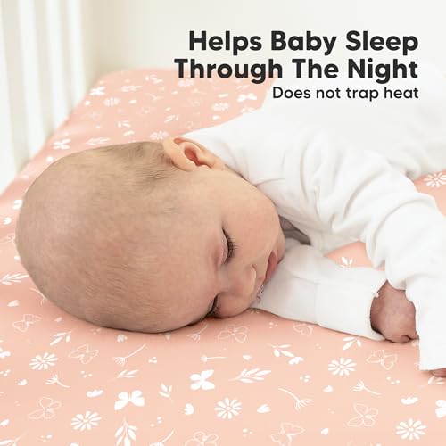 Image of KeaBabies 2-pk Organic Cotton Crib Sheets for Boys Girls 52x28 (Butterflies) | Fitted Crib Mattress Sheet Neutral, Breathable Cover for Baby Bed Set, Toddler Mattress, Soft & Cute Prints