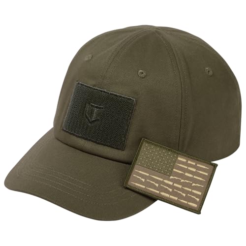 Image of Tactical Hat with Flag Patch Camo Military Army Hats Adjustable Trucker Baseball Cap Soft Top for Shooting
