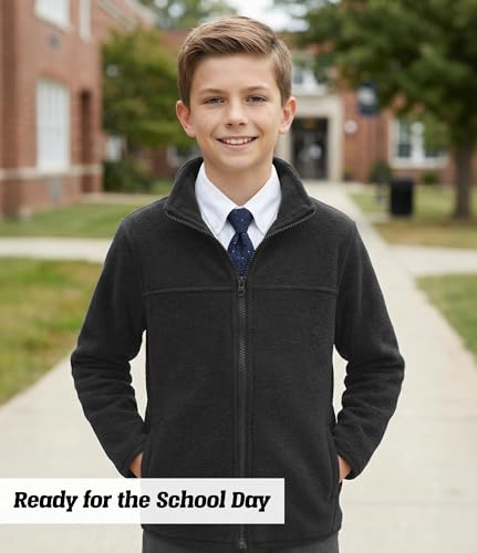 Image of Spring&Gege Youth Solid Full-Zip Polar Fleece Jacket for Children