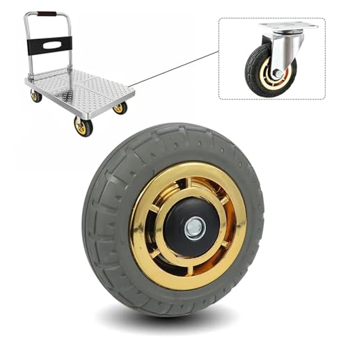 Roue de monocycle de rechange en caoutchouc pivotant 5 pouces robuste - 5