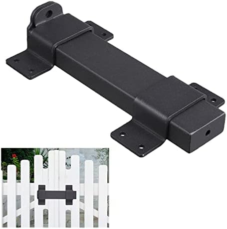 KSWLOR Slide Gate Latch,Heavy Duty Latch Lock with Padlock Hole, Suitable for Wooden Fences,Barn Door Lock,Outdoor Latch,Fence Gate,Courtyard,Shed Lock,Cottages, Cabinet,Matte Black