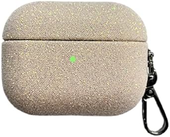 for Airpods Pro 3rd Generation Case with Keychain, Glitter Shiny Bling Case for Women Girls Dustproof Shockproof Anti-Scratch Drop Proof Protable Headphone Case for AirPods Pro 3 2025, Apricot