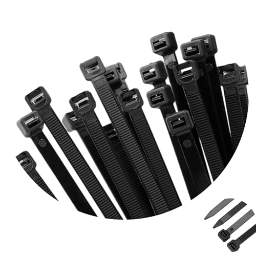 100 unidades de bridas resistentes de 12 pulgadas, nylon resistente a UV con diseño auto-bloqueante para cables, jardín, hogar, oficina y embalaje interior y exterior. miniatura 1