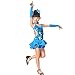 Xmiral Costumi di Danza Bambino Ragazza Bambina Vestito da Balletto Latino Party Dancewear Sala da Ballo (120cm,Blu)