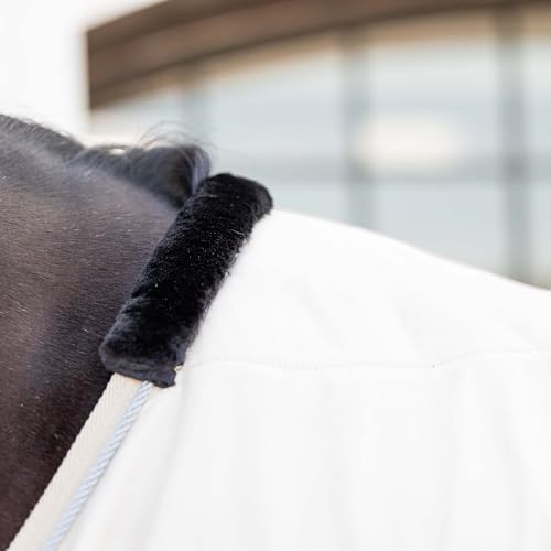 Image of Equinavia Torr Quick Dry Fleece Horse Cooler Blanket Liner with Wither Relief - Rain Cloud Tan - 78 in