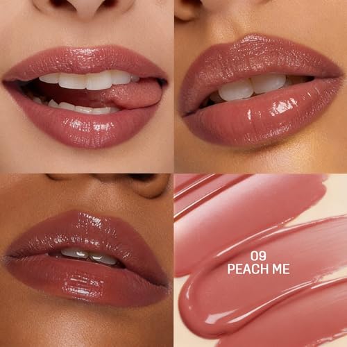 Image of Colors Queen Lip Luminizer Gloss | Non-Sticky & High Shine Glossy Finish | Gives Fuller Lip Effect & Extra Hydration | Long Lasting Lip Gloss for Women Enriched with Shea Butter (Peach Me, 9ml)